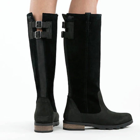 Sorel Shoes - Sorel Emelie Black Suede and Leather Boots NWOT